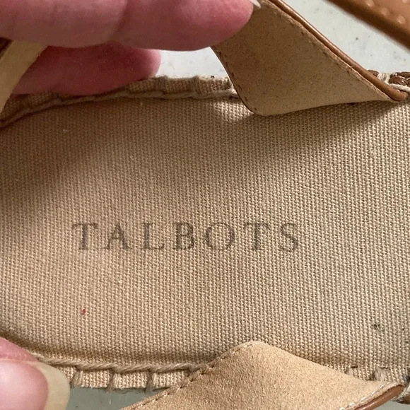 Talbots Blue & Tan Flamingo Embroidered Espadrilles - Picture 2 of 8